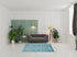 2' X 4' Blue Damask Power Loom Area Rug